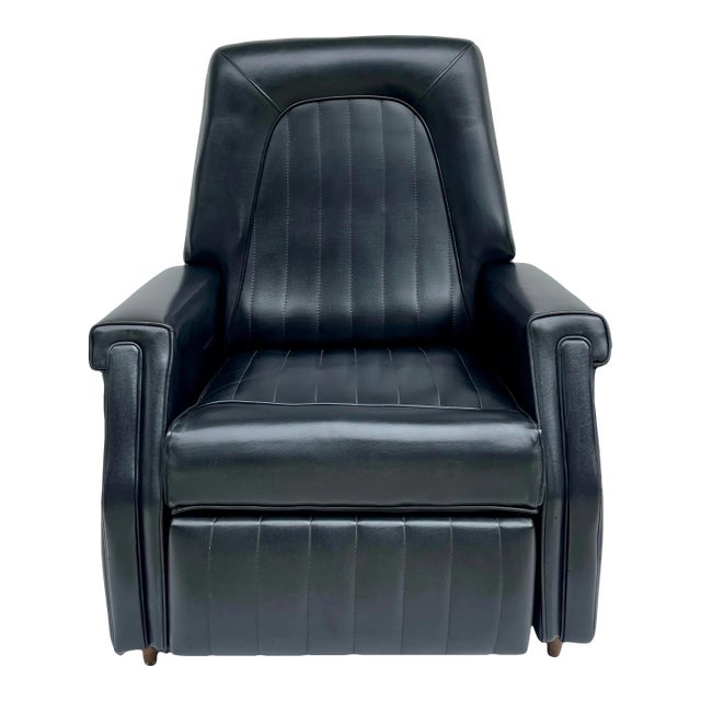 Mid-Century Modern Black Recliner Lounge Chair For Sale