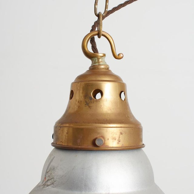 Antique Gecoray Pendant Light in Mirrored Mercury Glass from GEC, 1920s For Sale - Image 3 of 8