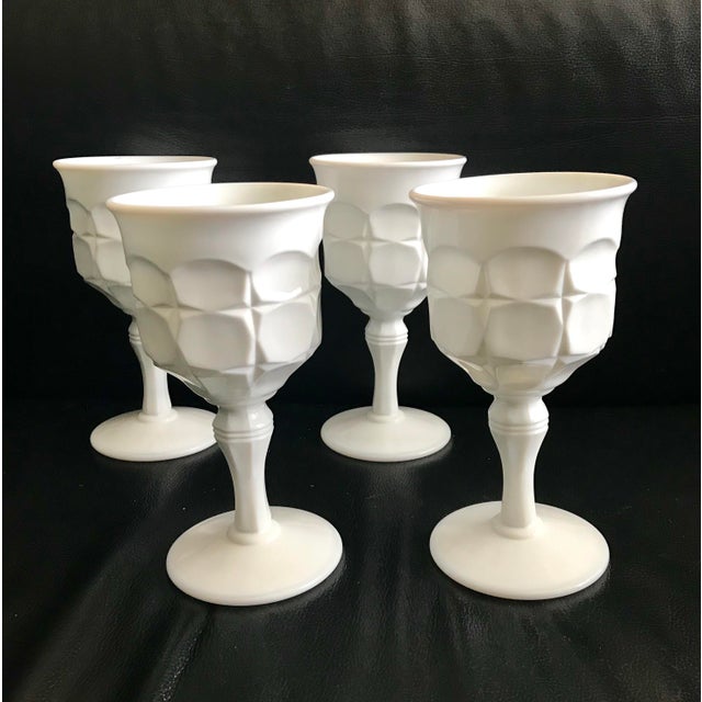 Contemporary Oversized White Glass Wine Glasses Set of 4 Chairish