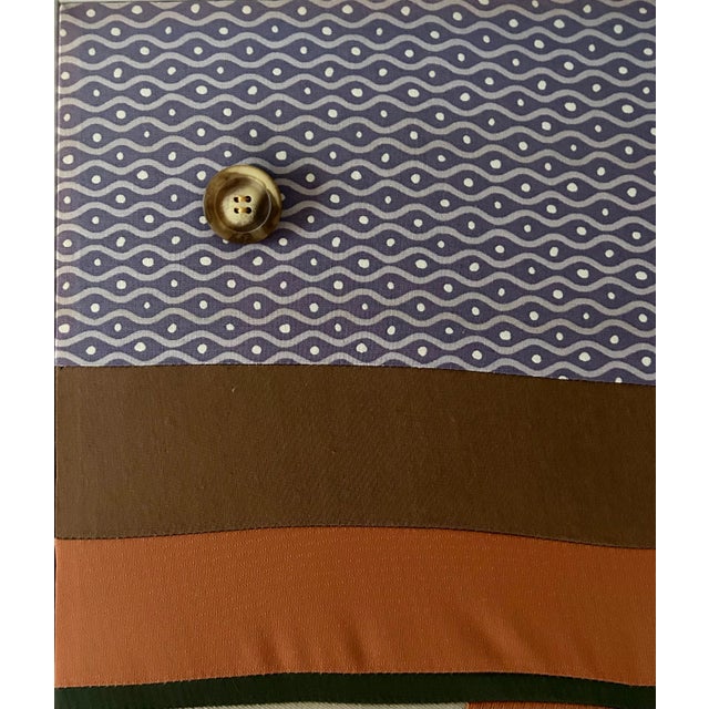 Burnt Orange "Big Chance". Dyed and Stretched Fabric Over Frame, Signed by Artist For Sale - Image 8 of 9