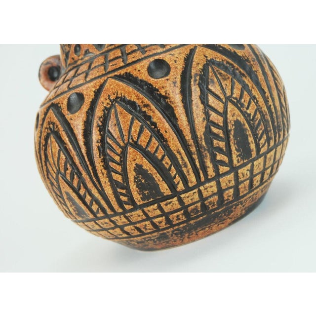 Mid-Century Jasba Model N 312 11 20 Vase with Abstract Decor from Jasba For Sale - Image 6 of 11