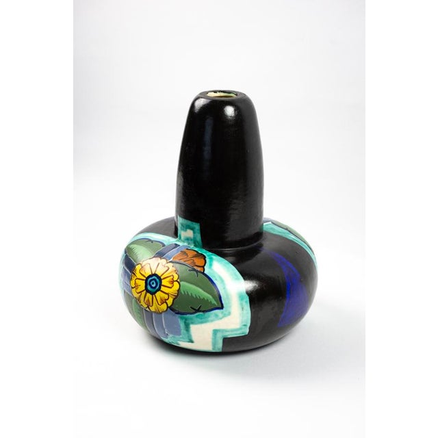 1930s Art Deco Glazed Stoneware Vase by Louis Dage, France, 1930s For Sale - Image 5 of 11