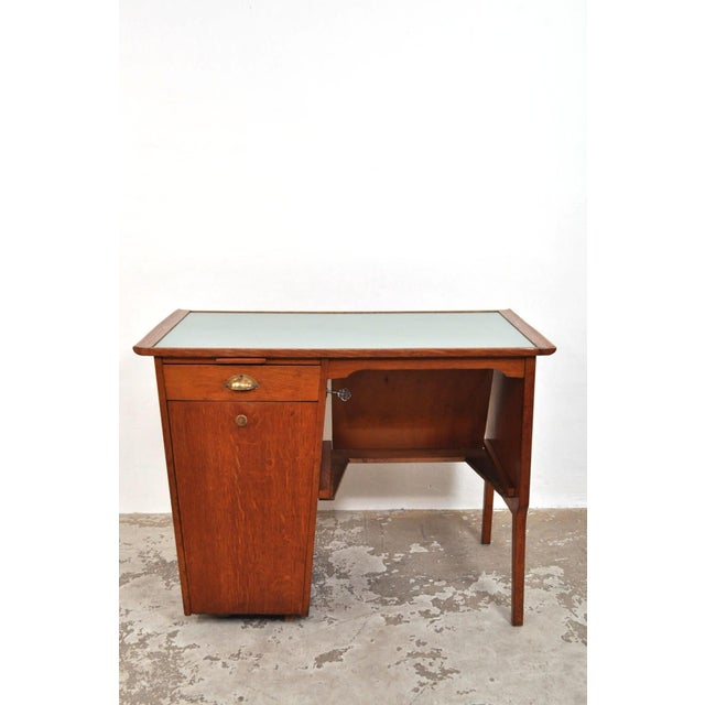 Mid-Century Modern Magic Oak Desk, 1950s For Sale - Image 16 of 18
