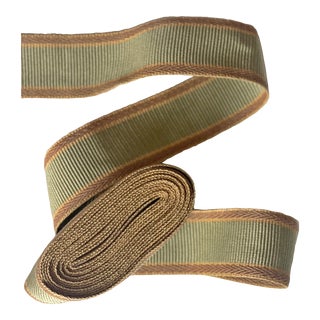 Olive and Gold Grosgrain Tape for Decorative Trim Application- 5 Yards For Sale