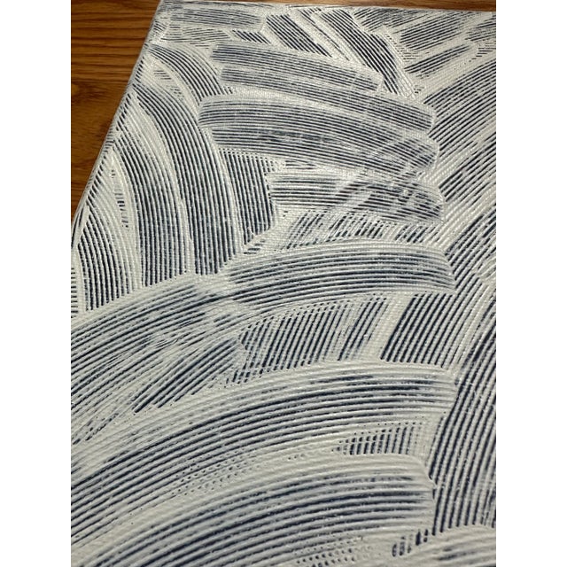 Erin Simon Original Abstract Painting “Current” (In Blue and White) Canvas For Sale - Image 4 of 7