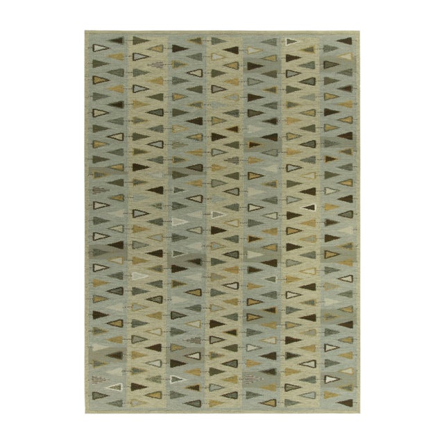 Swedish Geometric Rug by Celerie Kemble for Chairish, 5'x7' For Sale