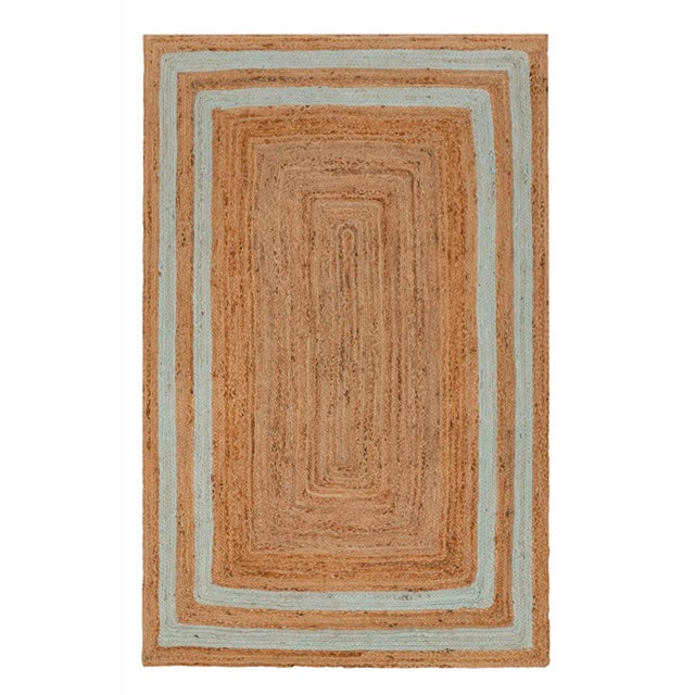 2'x4' Soft Sea Green Jute Braided Handmade Bohemian Rug For Sale - Image 11 of 11