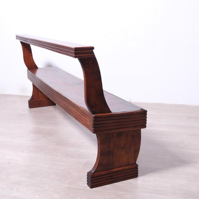 Antique Charles X Softwood Bench For Sale - Image 6 of 18
