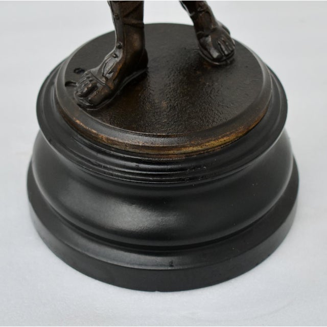 Antique Spelter Bronze Finish Roman Warrior Statue For Sale - Image 4 of 12