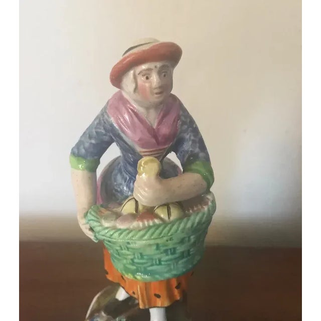Antique Early 19th Century English Regency Staffordshire Pearlware Figure of a Baker For Sale - Image 4 of 13