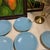 1970s 1970s Collection of Blue Ceramic Plates- Set of 8 For Sale - Image 5 of 7