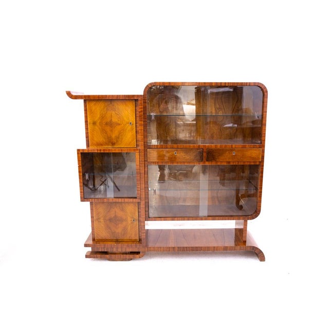 1930s Art Deco Display Cabinet, Poland, 1930s For Sale - Image 5 of 15