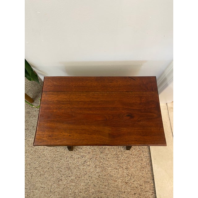 Brown Antique Eastlake Style Decorative Wooden Bench With Hidden Storage Compartment and Ornate Base For Sale - Image 8 of 10