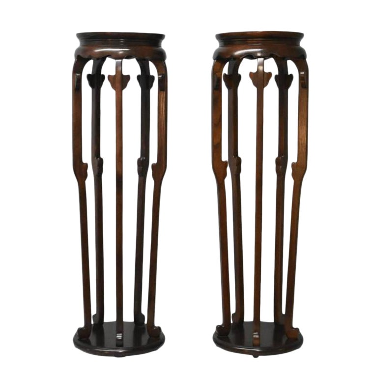 Michael Taylor for Baker Furniture Asian Burl Wood Plant Stand