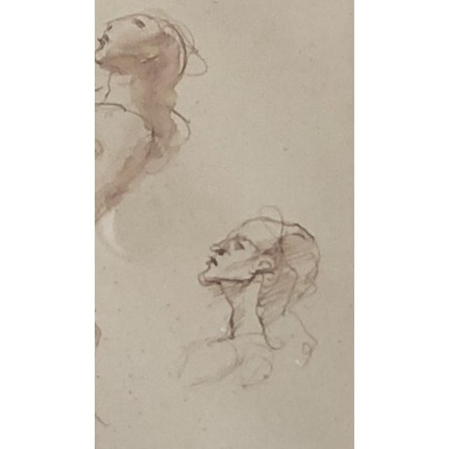 Henrique Cavalleiro, Esquisse de nu, Sanguine on Paper, Framed For Sale - Image 4 of 9