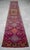 Purple Hand-Knotted Turkish Runner Rug . Low Pile Full Tribal Design Narrow Runner Rug 2′2″ × 13′4″ For Sale - Image 8 of 16