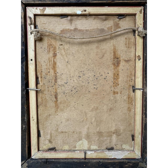 Impressionist Painting, Circa 1890/1900, Barges in the Seine, Oil on Cardboard For Sale - Image 7 of 8