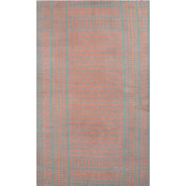 Handwoven Vintage Scandinavian Style Kilim Rug - 5'4″ × 8′10″ For Sale