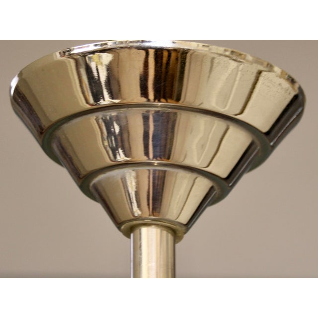 Metal Large French Art Deco Pendant Light from Muller Frères, 1920s For Sale - Image 7 of 14