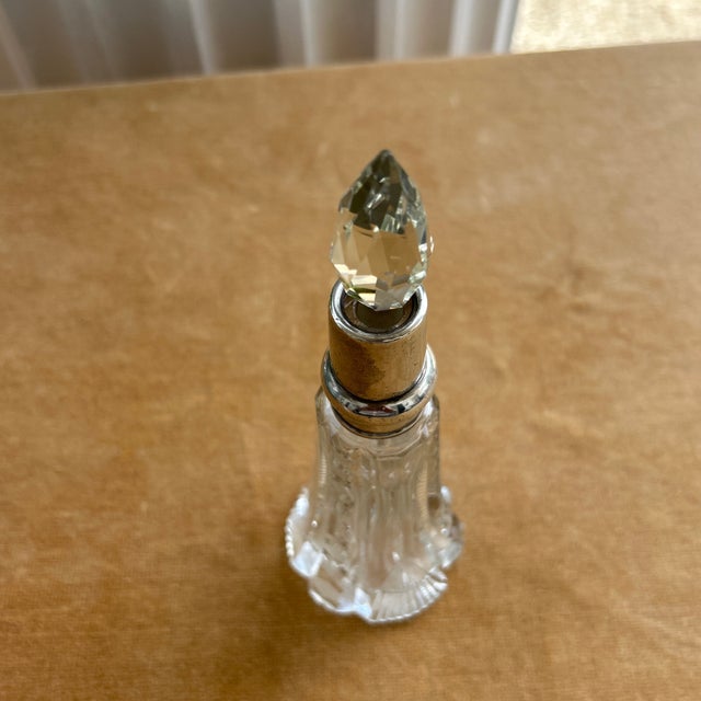 Transparent 1920s William Gardener Sterling Top Perfume Bottle For Sale - Image 8 of 12