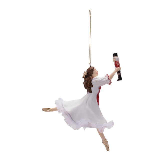 Kenneth Ludwig Chicago Ballerina and Nutcracker Ornament Set of 4  5.75"H Resin For Sale - Image 4 of 5