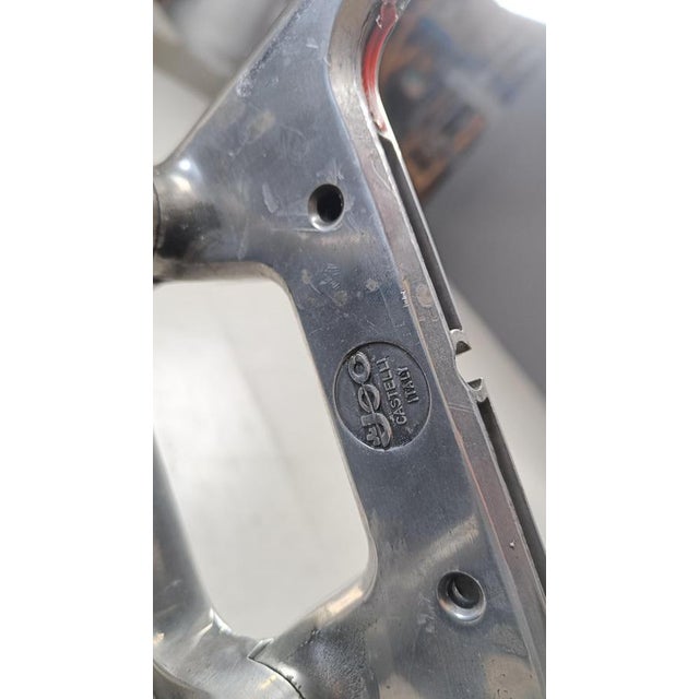 Vintage dining chairs or side chairs designed by Giancarlo Piretti for Castelli. These chairs can be stacked and save up a...