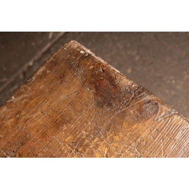 Primitive Pine Trestle Work Bench For Sale - Image 12 of 12