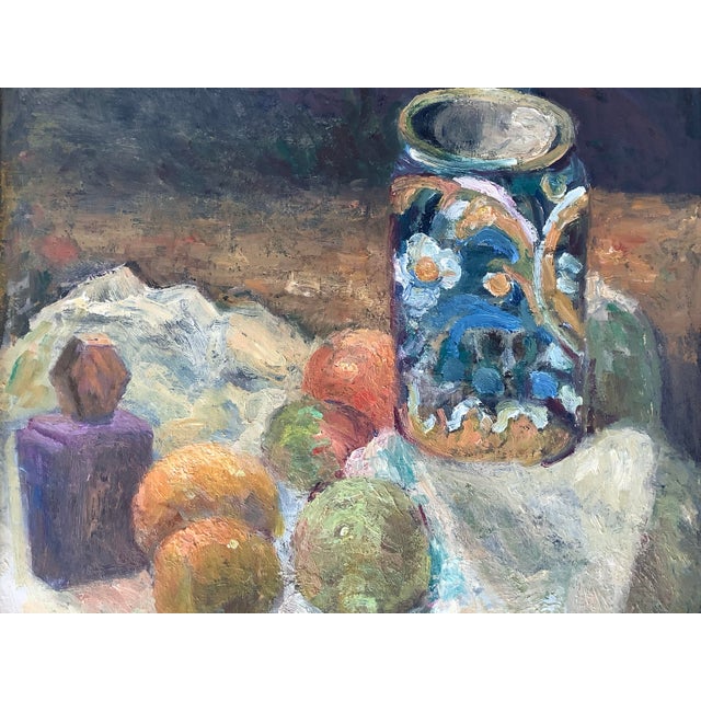 This an original signed oil on canvas still life by prolific artist, Benjamin Johnson. This work, entitled “Perfume” is a...