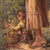 Italian School, Landscape with Figure Painting, 1914, Oil on Canvas For Sale - Image 6 of 16