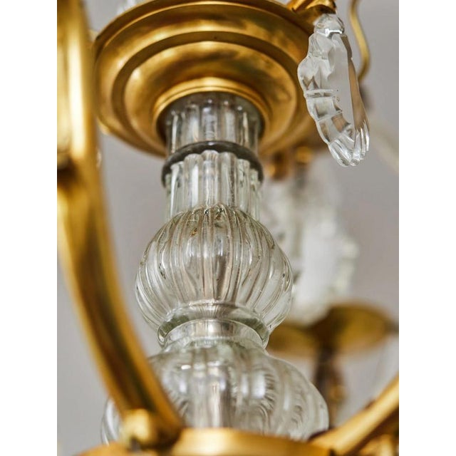 Two-Story Chandelier with Crystal Trimmings For Sale - Image 9 of 10