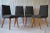 - A set of four dining chairs - Type 1326 - Designed by Lejkowski & Lesniewski - The chairs have been reupholstered -...