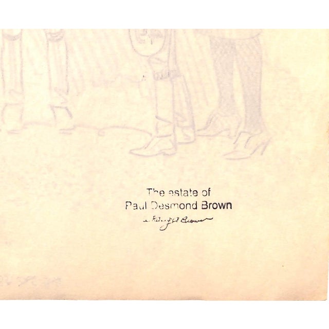 Art Sz: 11"H x 8 3/8"W 1944 Provenance stamp on verso: The Estate of Paul Desmond Brown *Book sold separately*