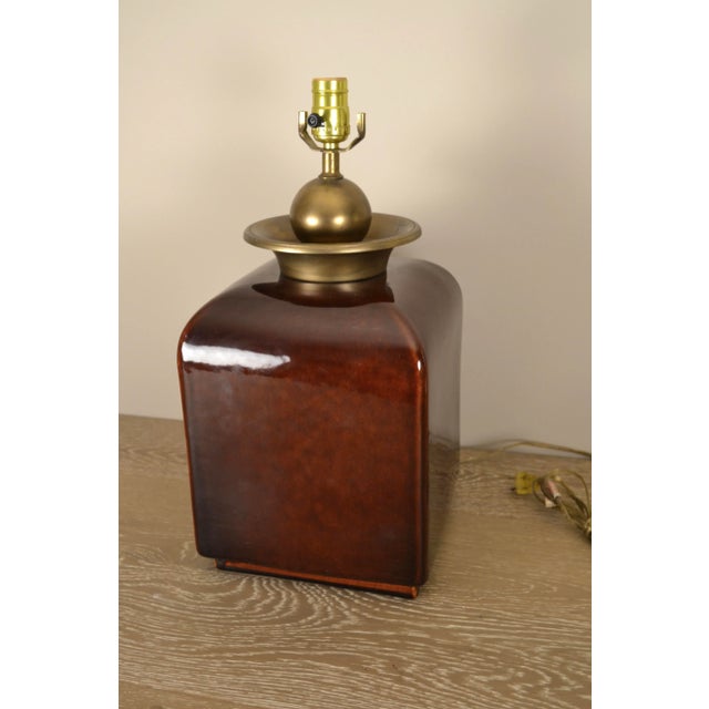 Mid-Century Modern 20th Century Modernist Pottery Table Lamp For Sale - Image 3 of 5