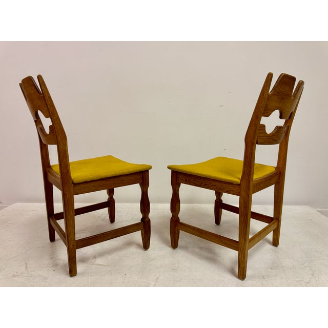 Danish Razorblade Oak Dining Chairs by Henning Kjaernulf, 1960s, Set of 6 For Sale - Image 15 of 18