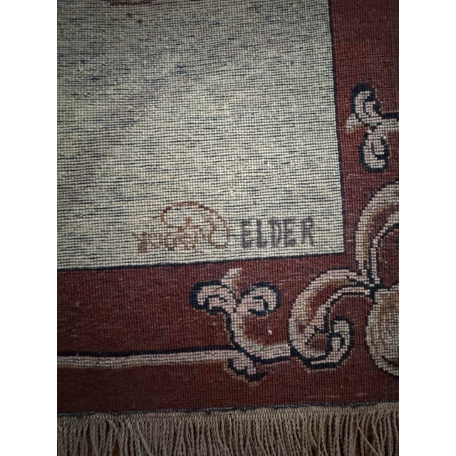 Folk Art Antique Hand Knotted Jesus Carpet Tapestry For Sale - Image 3 of 5