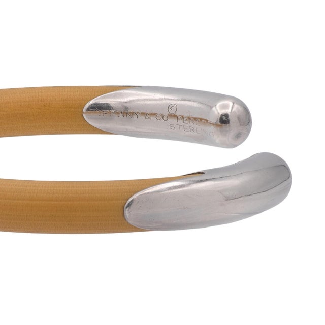 1970s Tiffany & Co. Elsa Peretti Silver/ Rattan Wood Cuff Bracelet For Sale In New York - Image 6 of 9