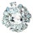 Natural Aquamarine Big Floral Cocktail Ring Made in 925 Sterling Silver, Size 6.5 For Sale