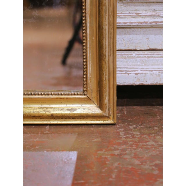 19th Century French Louis Philippe Carved Giltwood Wall Mirror For Sale - Image 4 of 6