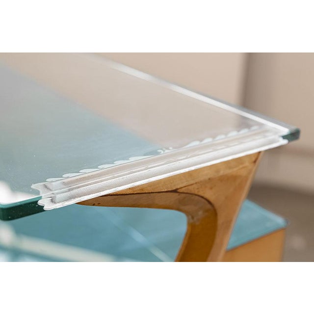 1950s Chest of Drawers in Light Wood and Glass, 1959 For Sale - Image 5 of 8