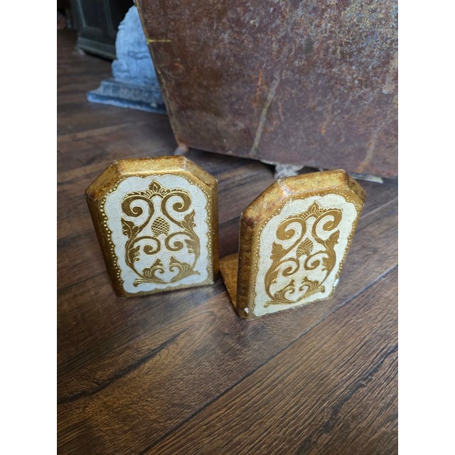 Vintage Florentine Bookends For Sale - Image 11 of 12