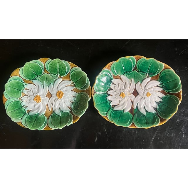Holdcraft Pond Lily Dishes, Set of 2, C. 1880. For Sale - Image 9 of 11