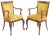 1900's Vintage Continental Carved Mahogany Yellow Velvet Armchairs- Set of 8 For Sale - Image 9 of 9