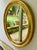 Hollywood Regency Vintage Oval Gilt Mirror For Sale - Image 3 of 9