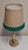 Vintage Brass Pilot Table Lamp with Fabric Shade and Green Trim, 1990s For Sale - Image 4 of 8