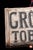 Antique "Groceries" Hand-Painted Wooden Storefront Sign For Sale - Image 4 of 7