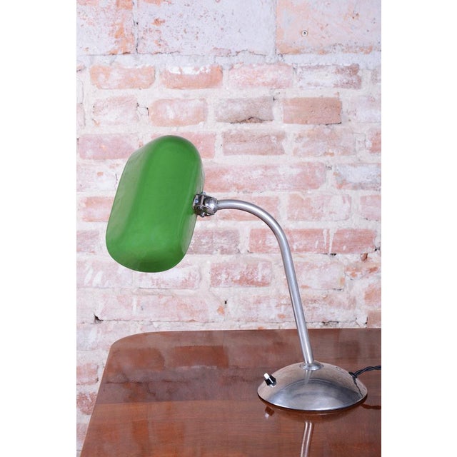 Bauhaus Bauhaus Table Lamp in Chrome and Steel from Franta Anýž, Czech, 1930s For Sale - Image 3 of 9