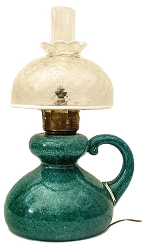 Murano Glass Table Lamp with Brass Details from Seguso, 1950s
