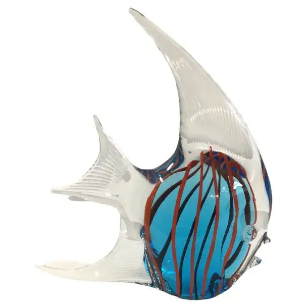 1960s Murano Style Colorful Art Glass Angel Fish For Sale - Image 11 of 11