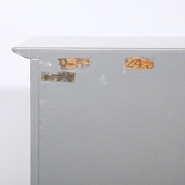 Mid-Century Modern Silver Cerused Oak Gentleman's Chest by John Stuart Inc. For Sale - Image 18 of 18