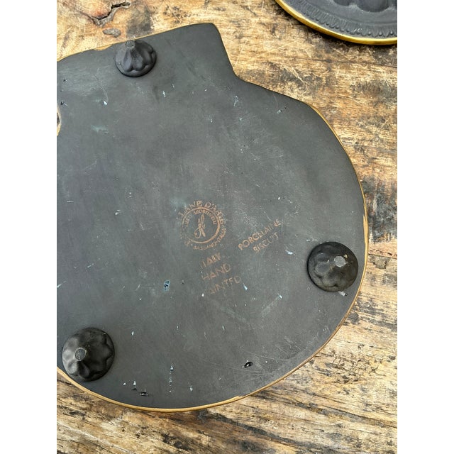 Vintage Italian Black Porcelain Shell Box For Sale - Image 10 of 12
